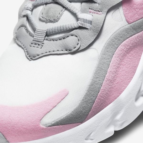 Nike Shoes Air Max 270 React | White / Light Smoke Grey / Metallic Silver / Pink