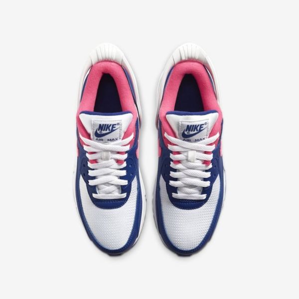 Nike Shoes Air Max 90 FlyEase | White / White / Deep Royal Blue / Hyper Pink