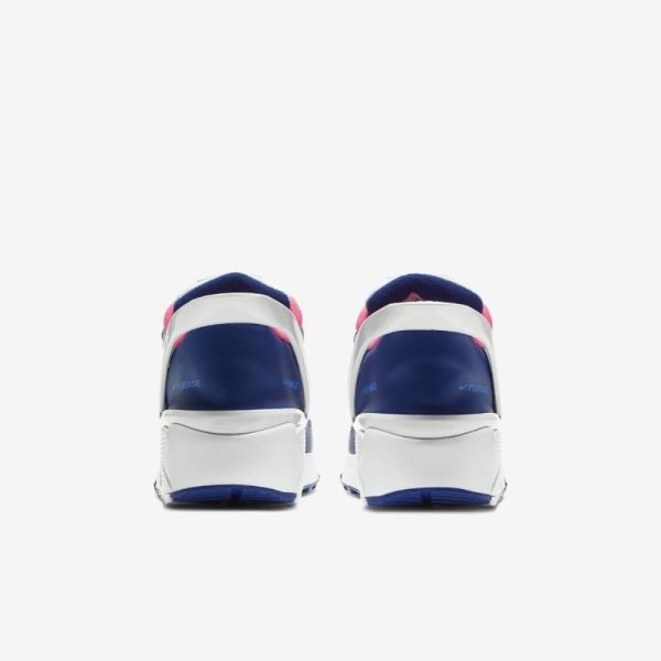 Nike Shoes Air Max 90 FlyEase | White / White / Deep Royal Blue / Hyper Pink