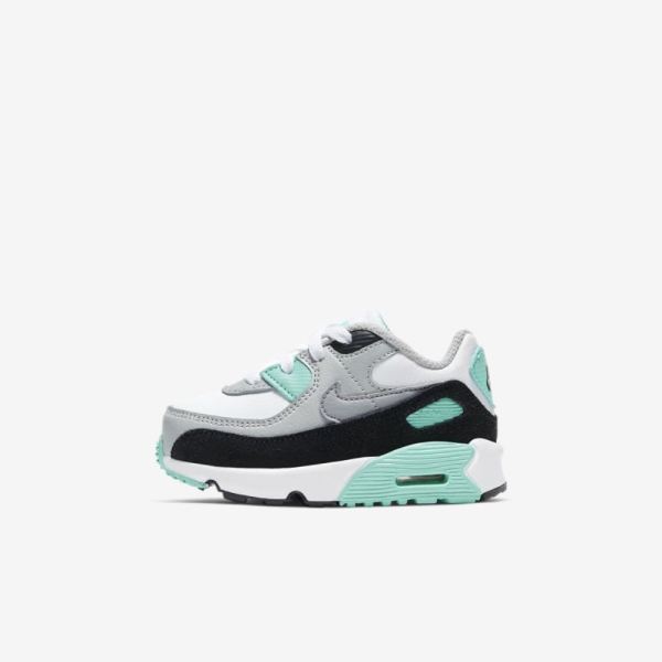 Nike Shoes Air Max 90 | White / Light Smoke Grey / Hyper Turquoise / Particle Grey