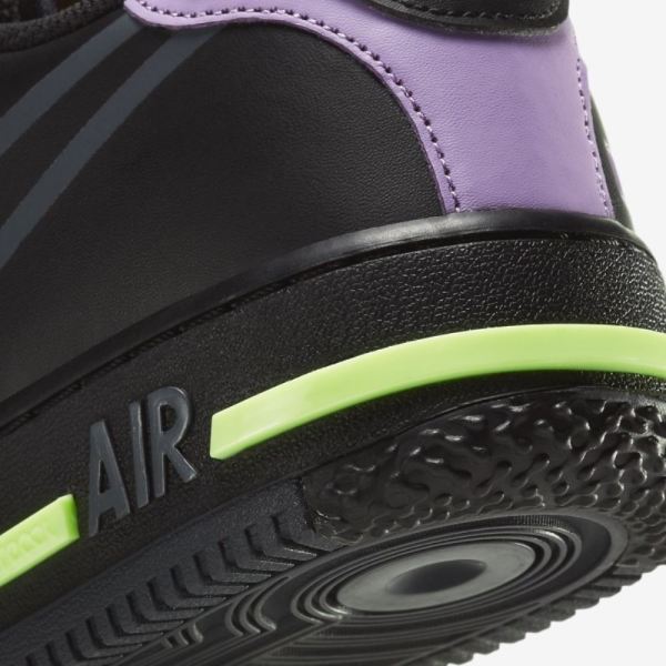 Nike Shoes Air Force 1 React | Black / Violet Star / Barely Volt / Anthracite