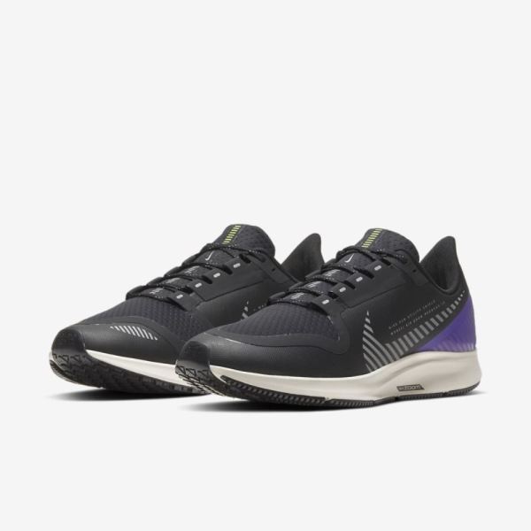 Nike Shoes Air Zoom Pegasus 36 Shield | Black / Desert Sand / Voltage Purple / Silver