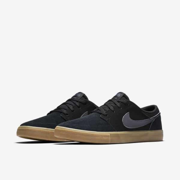 Nike Shoes SB Solarsoft Portmore II | Black / Gum Light Brown / Dark Grey