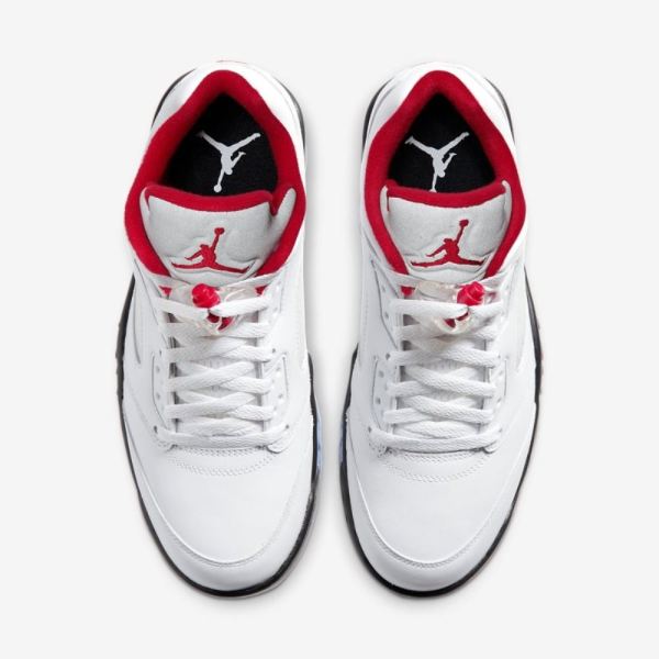 Air Jordan V Low | White / Black / Metallic Silver / Fire Red