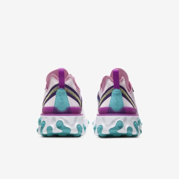 Nike Shoes React Element 55 | Magic Flamingo / Eggplant / Oracle Aqua / Vivid Purple