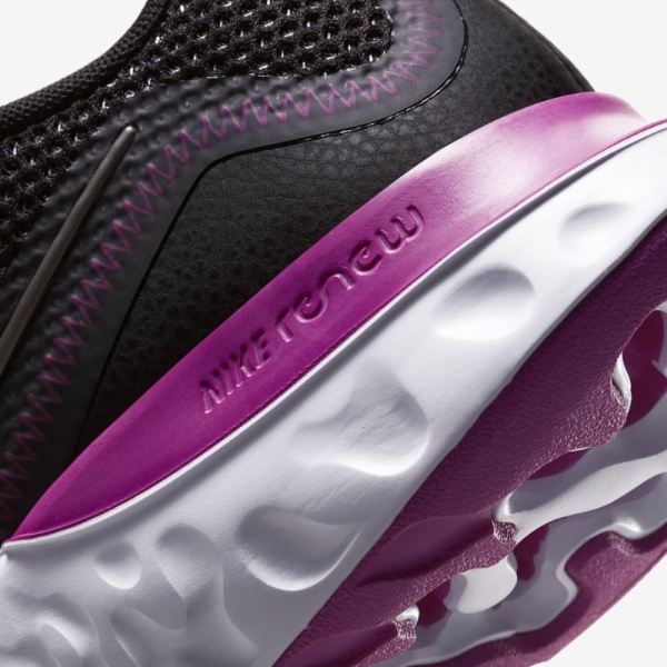 Nike Shoes Renew Run | Black / White / Fire Pink / Metallic Dark Grey