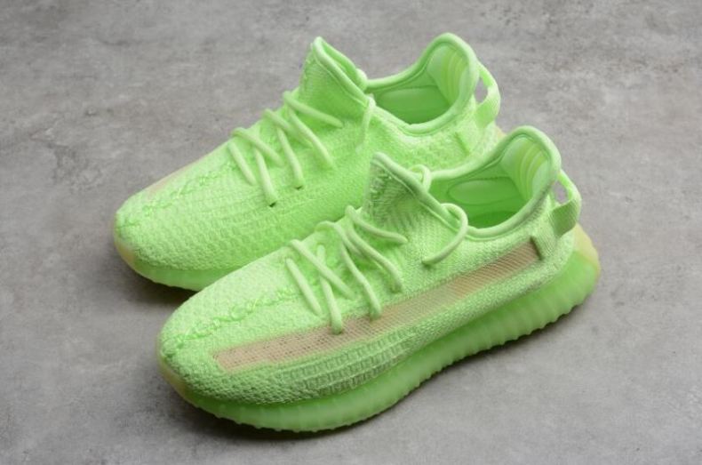 Kids Adidas Yeezy Boost 350 V2 Spring Fluorescent Green EH5360